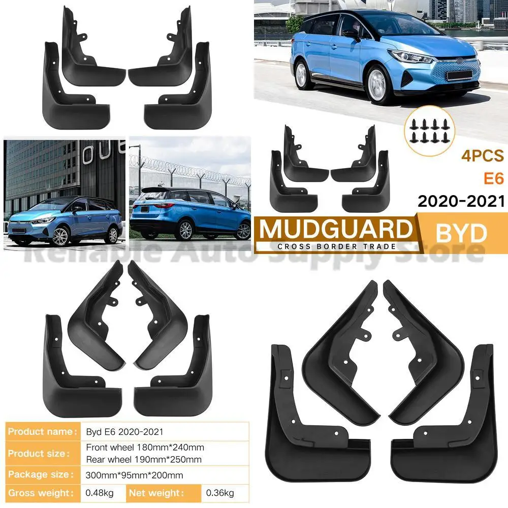 

For Byd E6 2020-2021 Mud Flaps Fender Liners Auto Accessories Premium Quality Durable Rubber Protection OEM Style Factory Direct