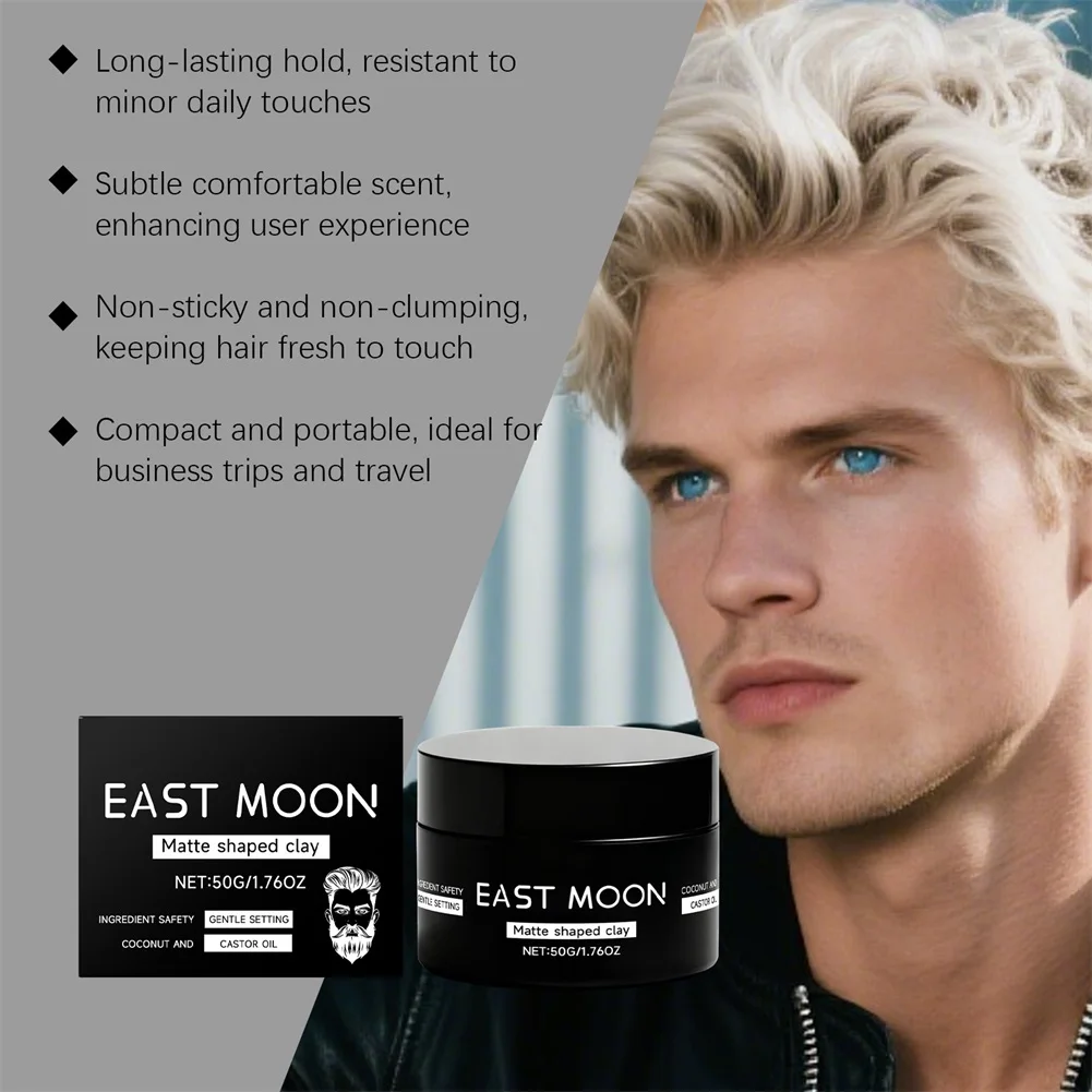 

Hair Pomades Matte Finish Hair Clay Professional Strong-Hold Zero-Shine All-Day Control For Men Water-Based Easy To Wash Out