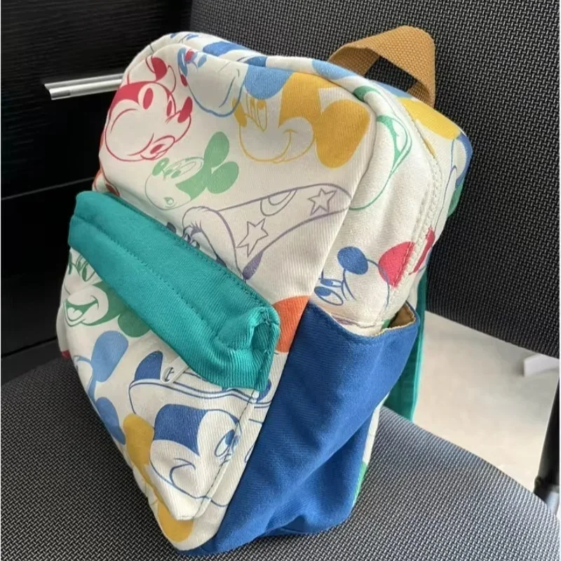 ديزني كارتون ميكي حقيبة مدرسية جديدة للأطفال حقيبة مدرسية عصرية للطلاب حقيبة ظهر ذات سعة كبيرة للأولاد والبنات