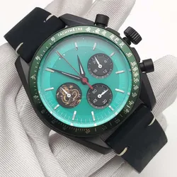 6 Colours 40MM Men's VK63 Racing Quartz Movement Watch 6 Hands Calendar Window Chinese Dragon Dial Waterproof Chronograph