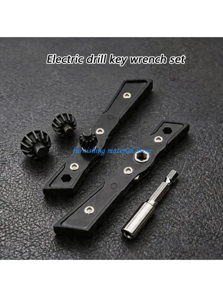 Y5GD 3Pcs Bidirectional Ratcheting Wrench Set For Tightening Drill Chucking Adapters