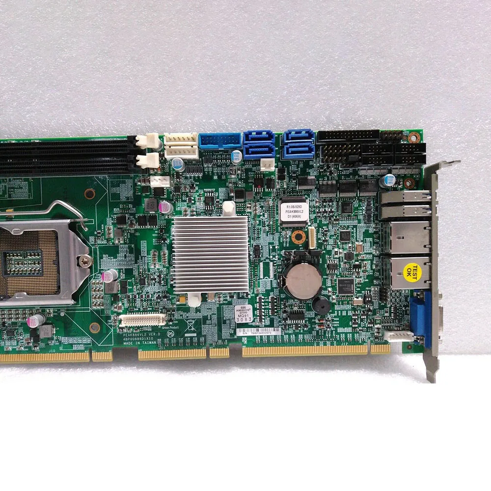 Voor Nexcom Full-Length Industriële Besturingsapparatuur Mainboard Peak886 Dual Netwerkkaart 4bp00886d 1X10 Peak886vl2 Ver: D