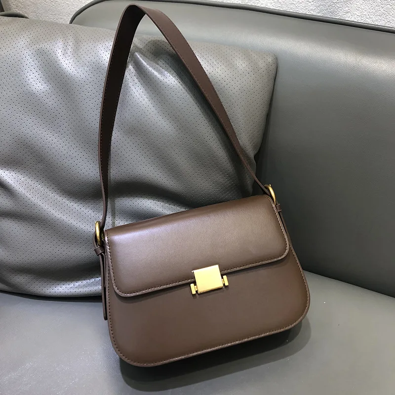 Women\'s Luxury Designer Fashion Cow Genuine Leather Square Handbag Brand Replica Messenger Box Tofu Shoulder Crossbody Small Bag