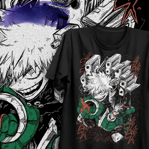 Bokuno Hero – Bakugo Anime T-shirt Manga Gåva för Animeälskare Alla Storlekar Grafiska T-shirts Y2k Topp Damkläder Överdimensionerade 10 best sales anime t-shirt manga - №2
