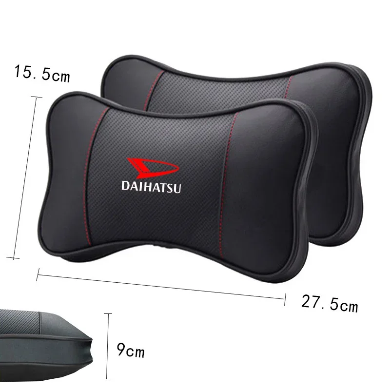 1Pcs Car Seat Headrest Auto Logo Neck Pillow For Daihatsu Terios Sirion Mira Materia Rocky YRV Feroza Charade car accessories view 6