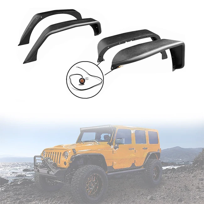 LUMA 4x4 Car Offroad Accessories Fender Flares Fender Guard For Jeep Wrangler JK 2007-2017