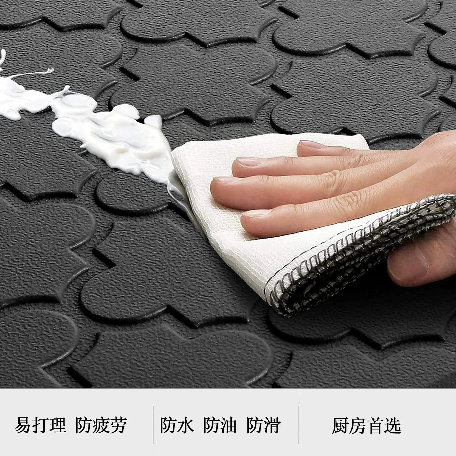 Alfombra Antifatiga para Cocina, Alfombra Antideslizante para Piso, Alfombra Gruesa de PVC Impermeable para Cocina y Pasillo