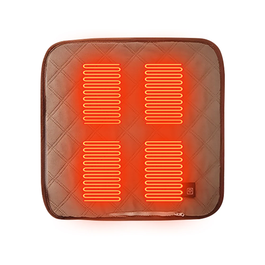 

Подушка сиденья с электрическим подогревом, складная грелка на стул с питанием от USB, 3-уровневая подушка сиденья с подогревом для кемпинга, стадиона