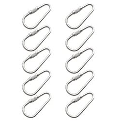 J0MC 10 Pieces Bird Toy Hooks Stainless Steel Parrot Toys Parts Anti-Rust Connector for Hanging Swing Nest Fruit Feeder