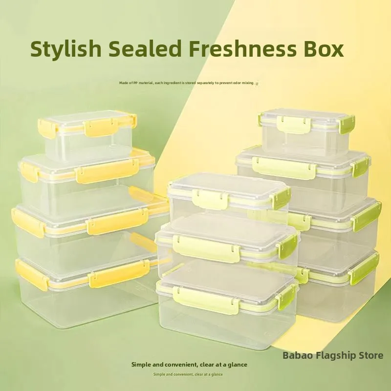 

Transparent Food Grade Plastic Fruit Storage Box Kitchen Freezer Container Home Use Transparent Storage Box for Refrigerator