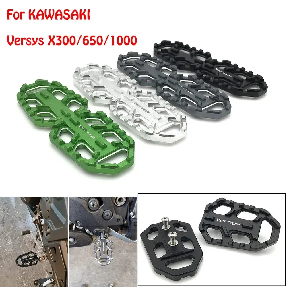 

For Kawasaki VERSYS650 VERSYS1000 VERSYS X300 650 1000 2015-2019 Motorcycle Footrest Pedal Enlarger Footpad Extension Footpeg