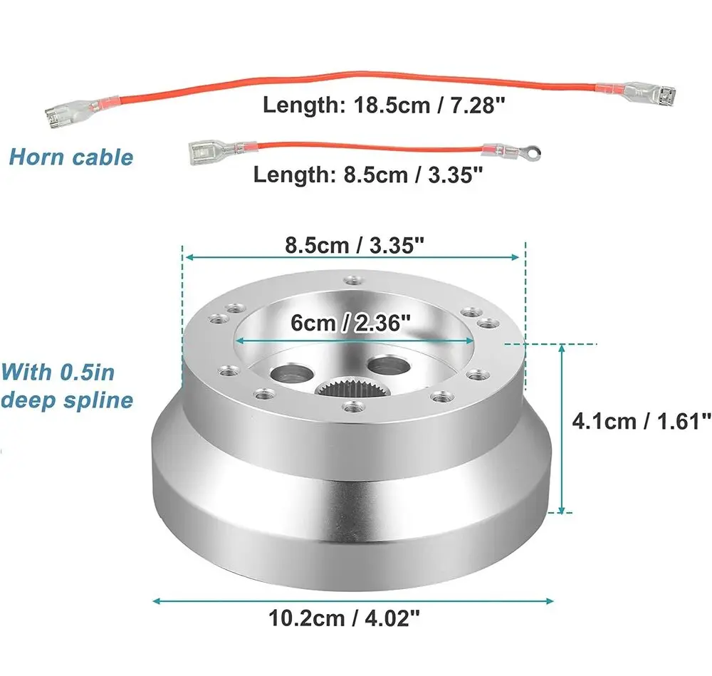 5 & 6 Hole Car Automobile Steering Wheel Hub Adapter Polished Short Hub Connector Car Accessories for GM Flaming River Ididit