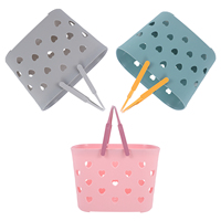3pcs Bathroom Storage Basket Handheld Wicker Hampers Toiletries Organizer Living Room Dormitory