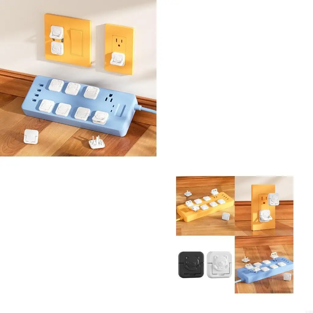 

Упаковка из 10 шт., защитные ограждения для розеток, защита от детей, защитные вилки для стандартных 3-контактных электрических