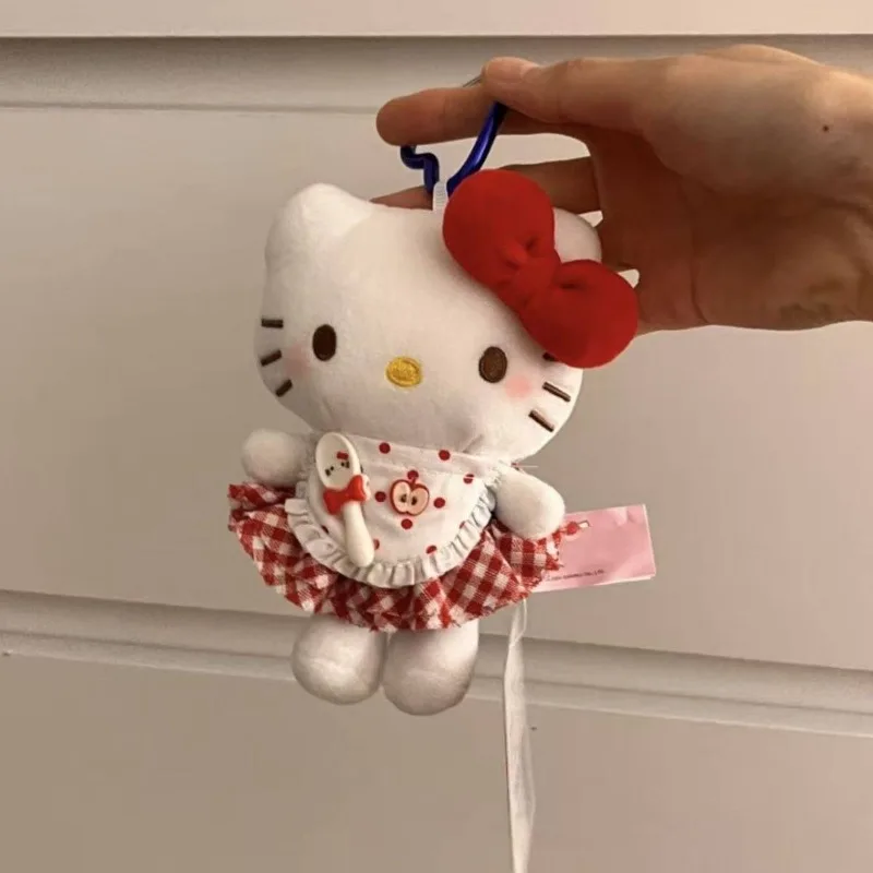 13 cm/5.12in Hello Kitty Katoen Pluche Pop Rugzak Hanger Cartoon Knuffels Kawaii Accessoires Randapparatuur Collectible Geschenken