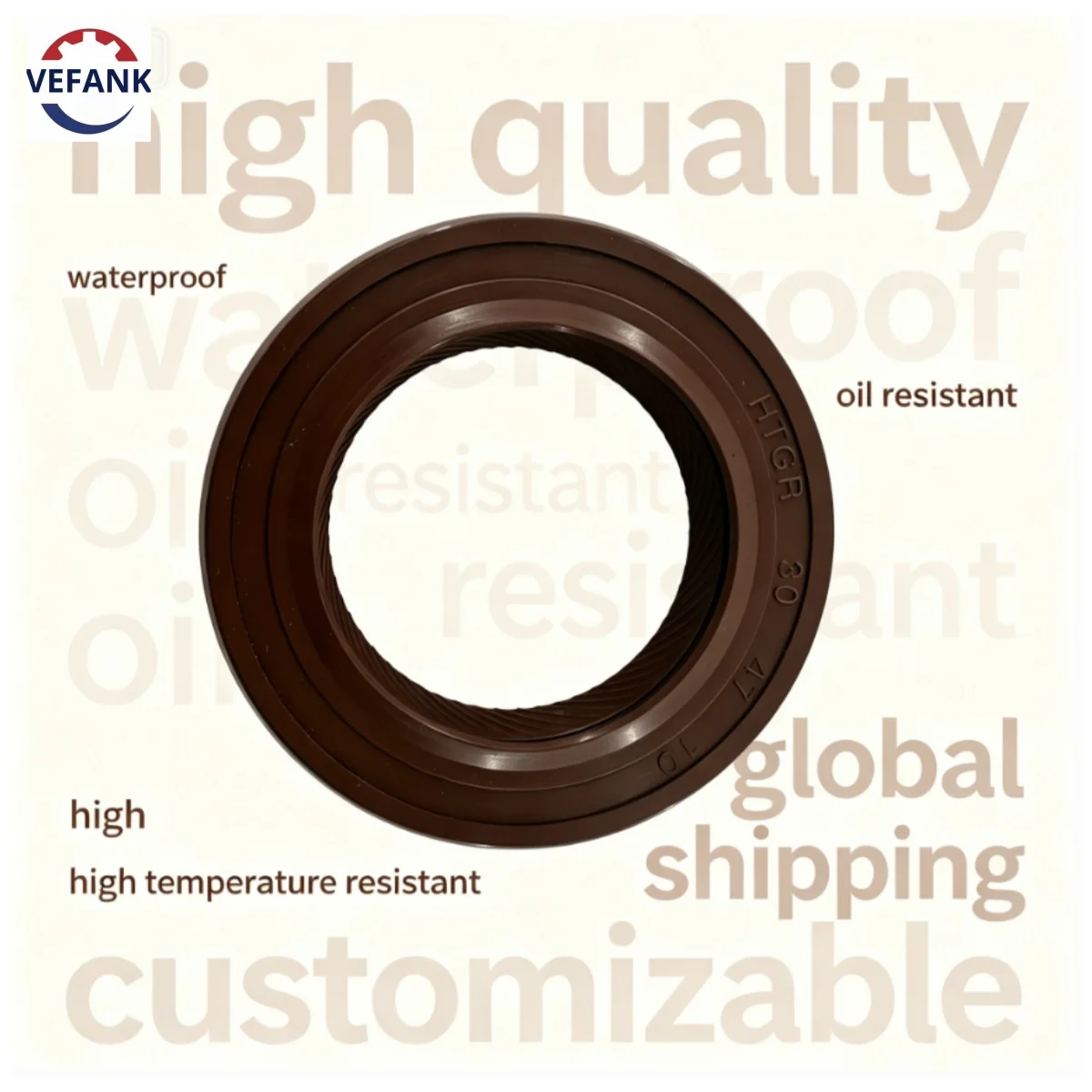 HTGR 30*47*10mm NBR Brown Rotary Shaft Oil Seal - High-Quality Automotive Parts for Toyota Automobile