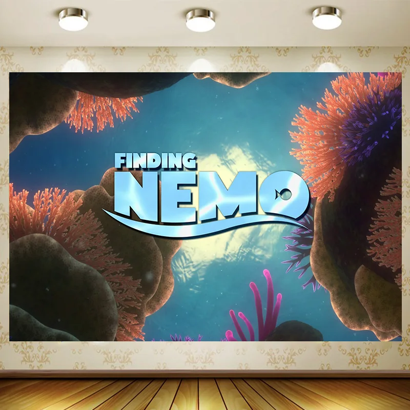 

Finding Nemo Backdrop Children Birthday Party Supplies Kid Cartoon Decoration Wall Decor Customized Baby Shower Background