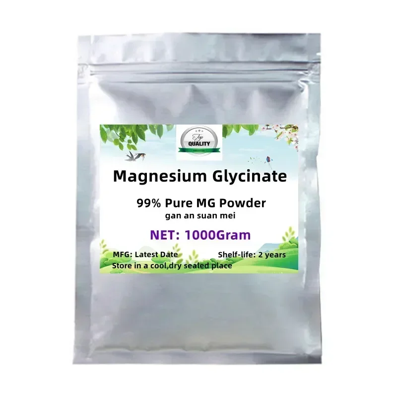 50-1000g 100% Magnesium Glycinate Mg,Free Shipping