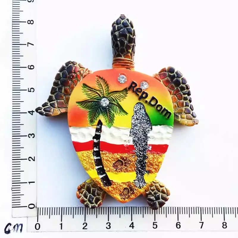 

Dominican Sea turtle scenery Travel souvenirs Refrigerator stickers magnets gifts Handicrafts Home decor