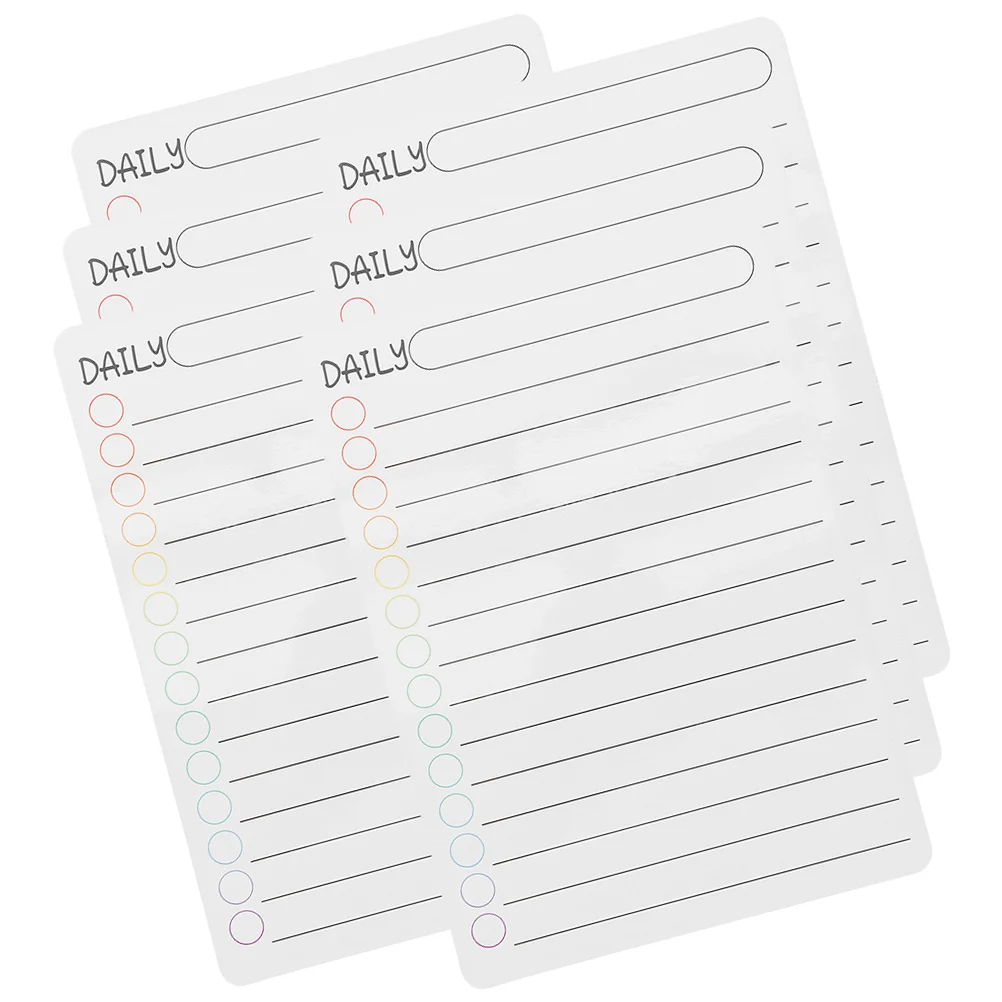 6 Pcs Daily Schedule Magnetic Planner Board White Dry Erase Message for Home Work