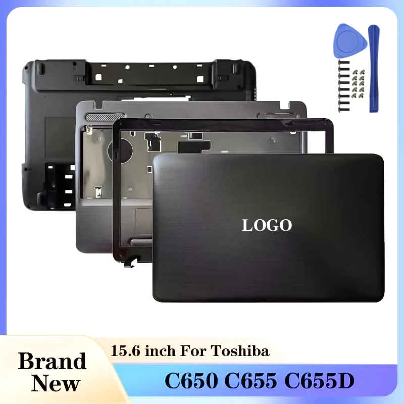 

For Toshiba Satellite C650 C655 C655D Notebook Screen LCD Back Cover/Front Bezel/Palmrest/Bottom Case Laptops Accessories Black