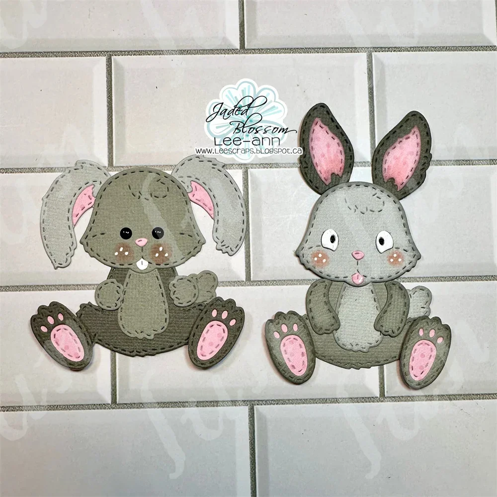 2025 Easter Bunny Friend Faces Gnome Clear Stamps and Metal Cutting Dies Sets for DIY Craft Paper Card Scrapbooking Decoration