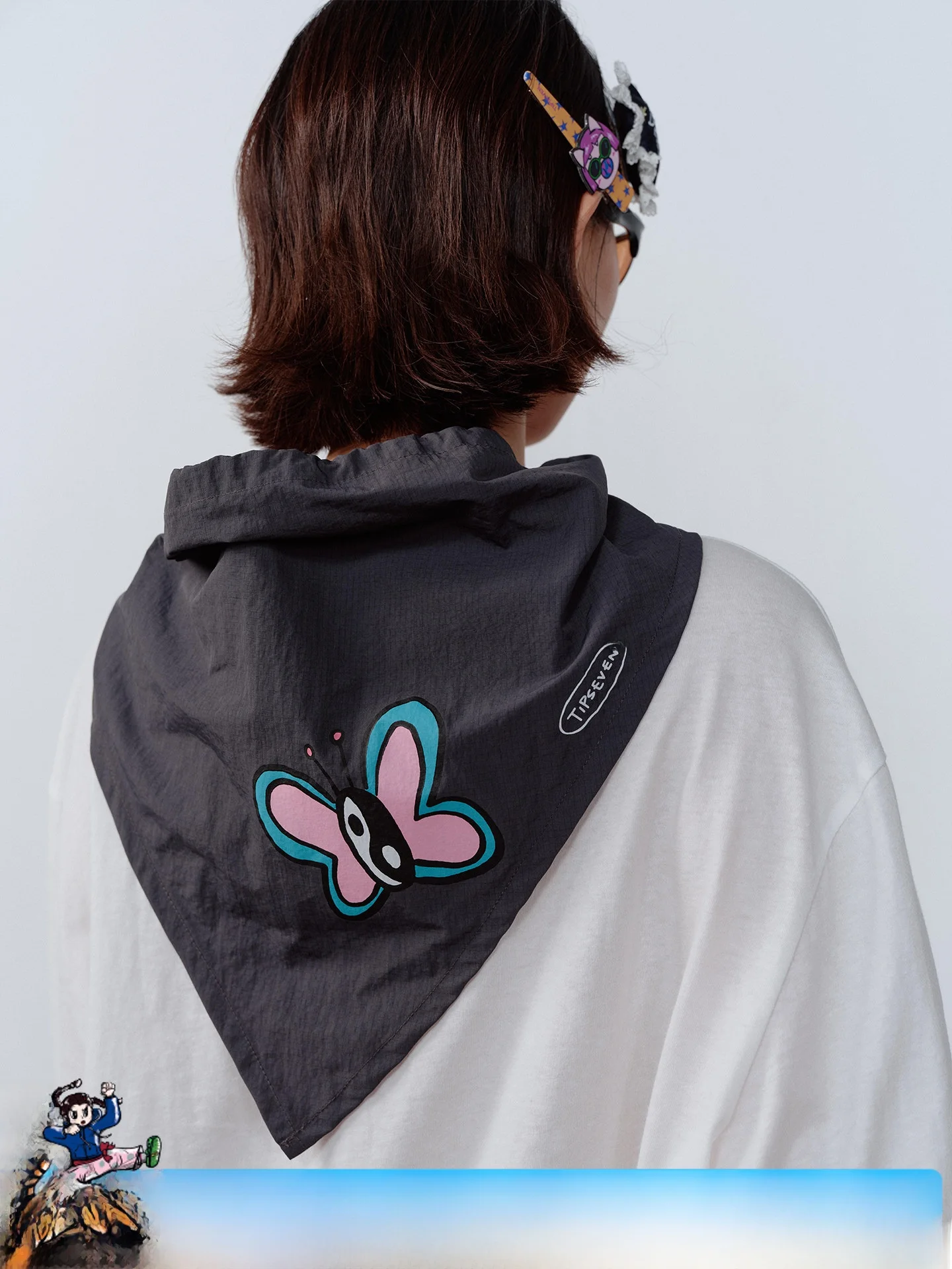 

TIPSEVEN Kung Fu Series Tai Chi Print Summer Lightweight Breathable Scarf Versatile Headscarf Korean Style...