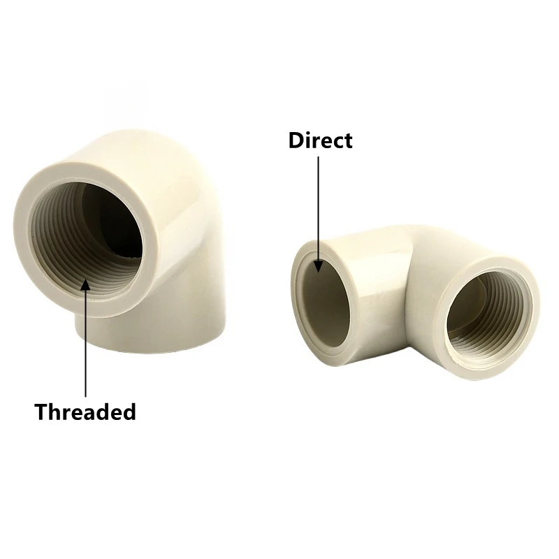 1PC Single 1/2~2 Inch Female Thread PPH 90°Equal Elbow Connector Hot Melt Weld Pipe Accessories Garden Irrigation System Adapter