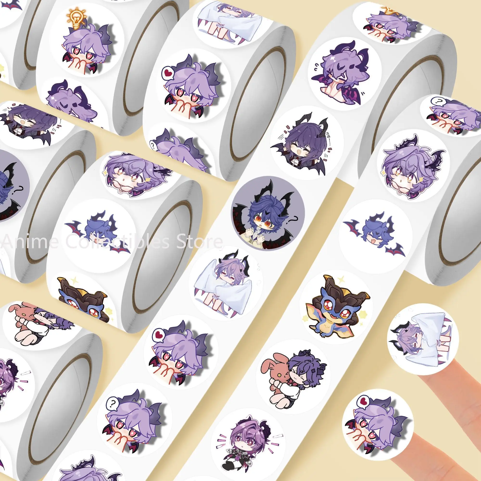 

500 шт./рулон аниме Genshin Impact Durin наклейки для DIY конверт для ноутбука скрапбукинг автомобиль мотоцикл наклейка подарок