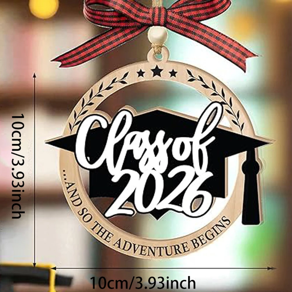 Class of 2026 Ornament, Wooden Graduation Christmas Ornaments, Graduation Gifts for Son, Daughter, College Senior High School view 6