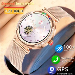 ChiBear New Women Smart Watch Lady Flash Diamond SmartWatch Three Buttons Phone Call Bluetooth Sport Bracelet Heart Rate Monitor