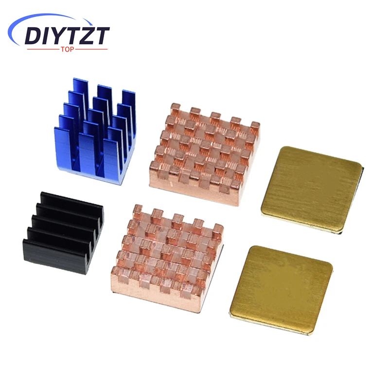 

DIYTZT For Raspberry Pi 3 4 B Heatsink Copper Aluminum Heatsink Radiator Cooler Kit For Raspberry Pi 3B+ Plus 2 4 4B Heat Sink