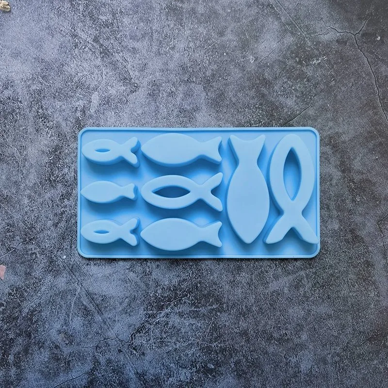 2Pcs Silicone Mould Fish Jelly Pudding Mold For Chocolate Ice-Cube Cake Pudding Cake Handmade Cooking Mould