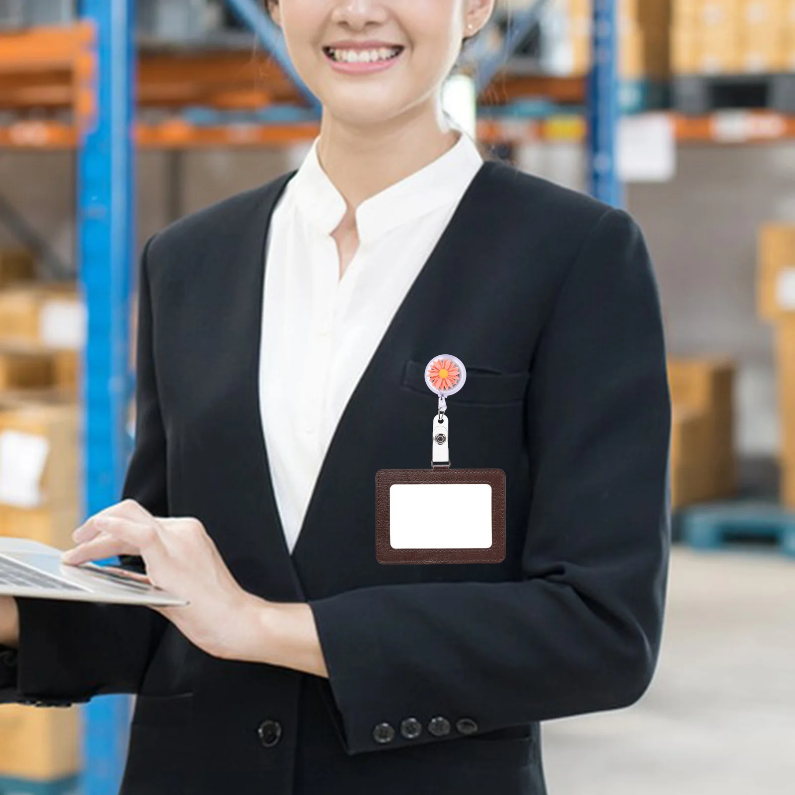 

6Pcs Chest Card Clips Badge Reels for Nurses Serrated Alligator Clip Retractable Badge Holder Safe Resin Material