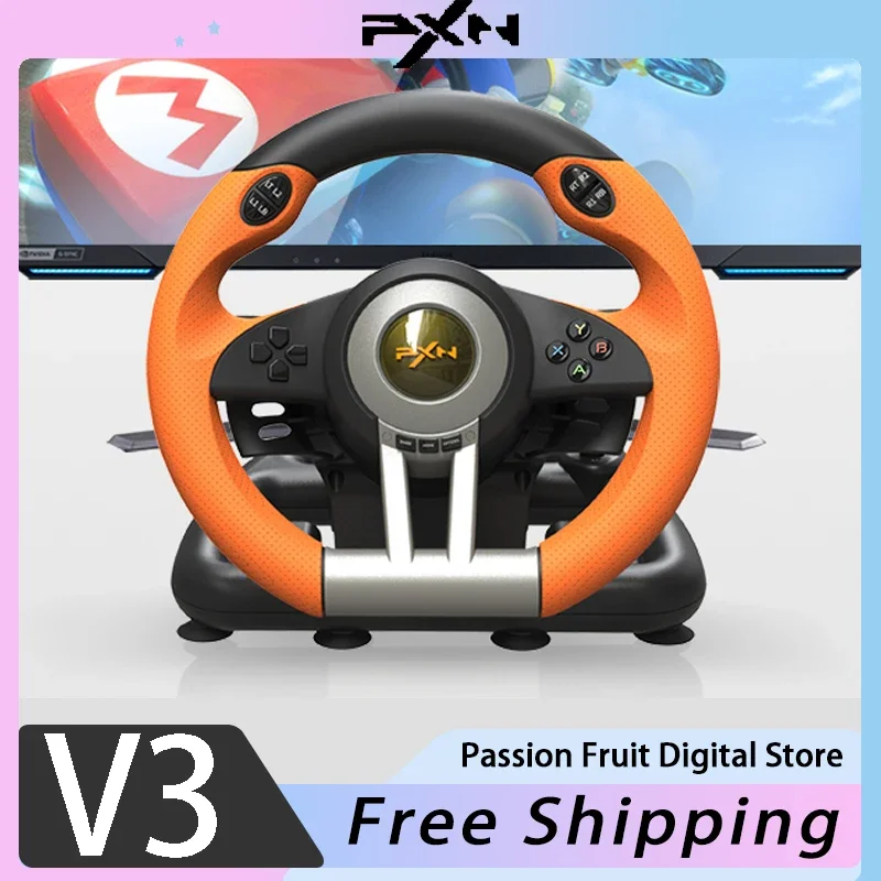 PXN V3 PXN V3 Racing Steering Wheel 180°  For PS3/PS4/Xbox One/Switch Professional Racing Gamepad PC Gamer Accessories