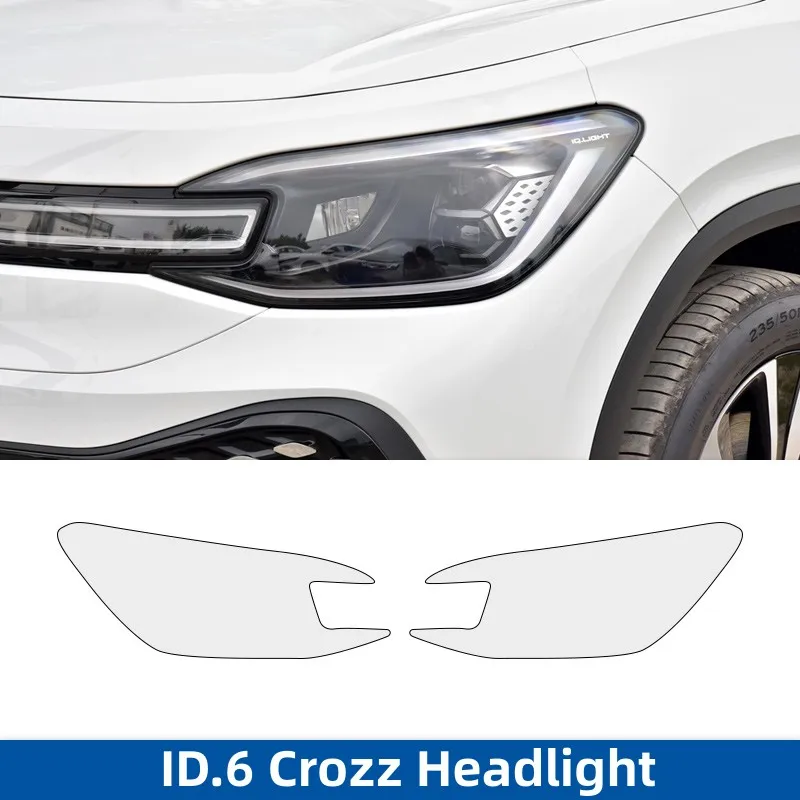 For VW ID.6 Crozz 2020-2023 Car Exterior Headlight Anti-scratch TPU PPF Protective film Anti-scratch Repair film Accessories