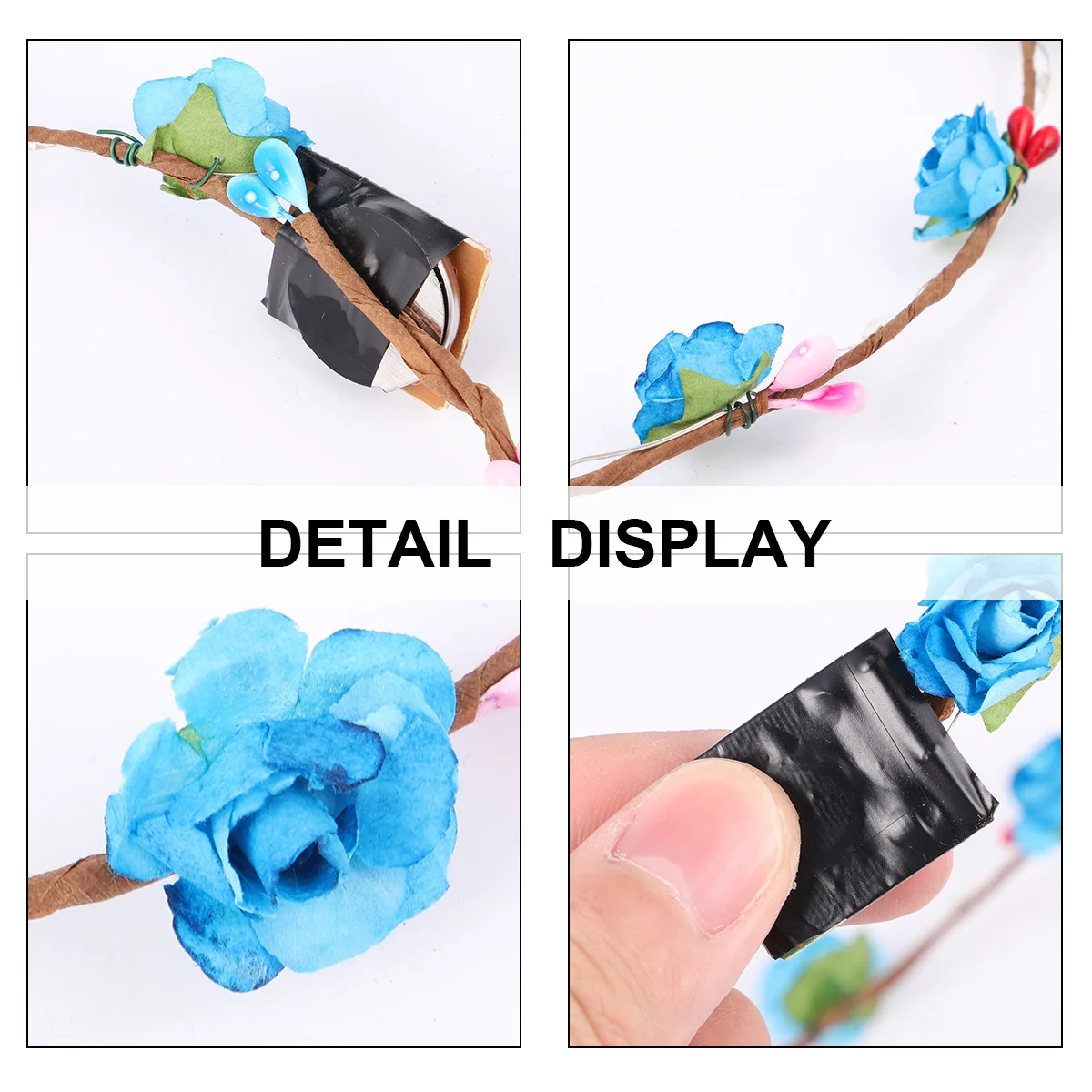 9 pçs flor grinalda headbands iluminar festa luminosa cocar para mulheres casamento natal dia das bruxas aniversário