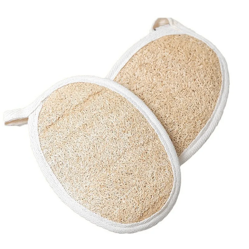 3pc Natural Loofah Body Shower Scrubber Bath Exfoliating Sponge Soft Shower Brushes With Hook Towel Sponge Merchandises Scrubber