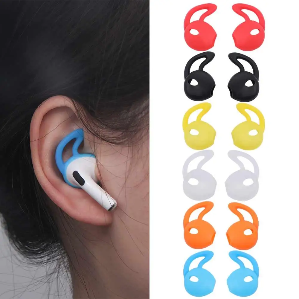 

1 Pair Silicone Earphone Holder Anti Drop Prevent Falling Off Silicone Earbud Covers Headphone Pads Non-Slip Swim