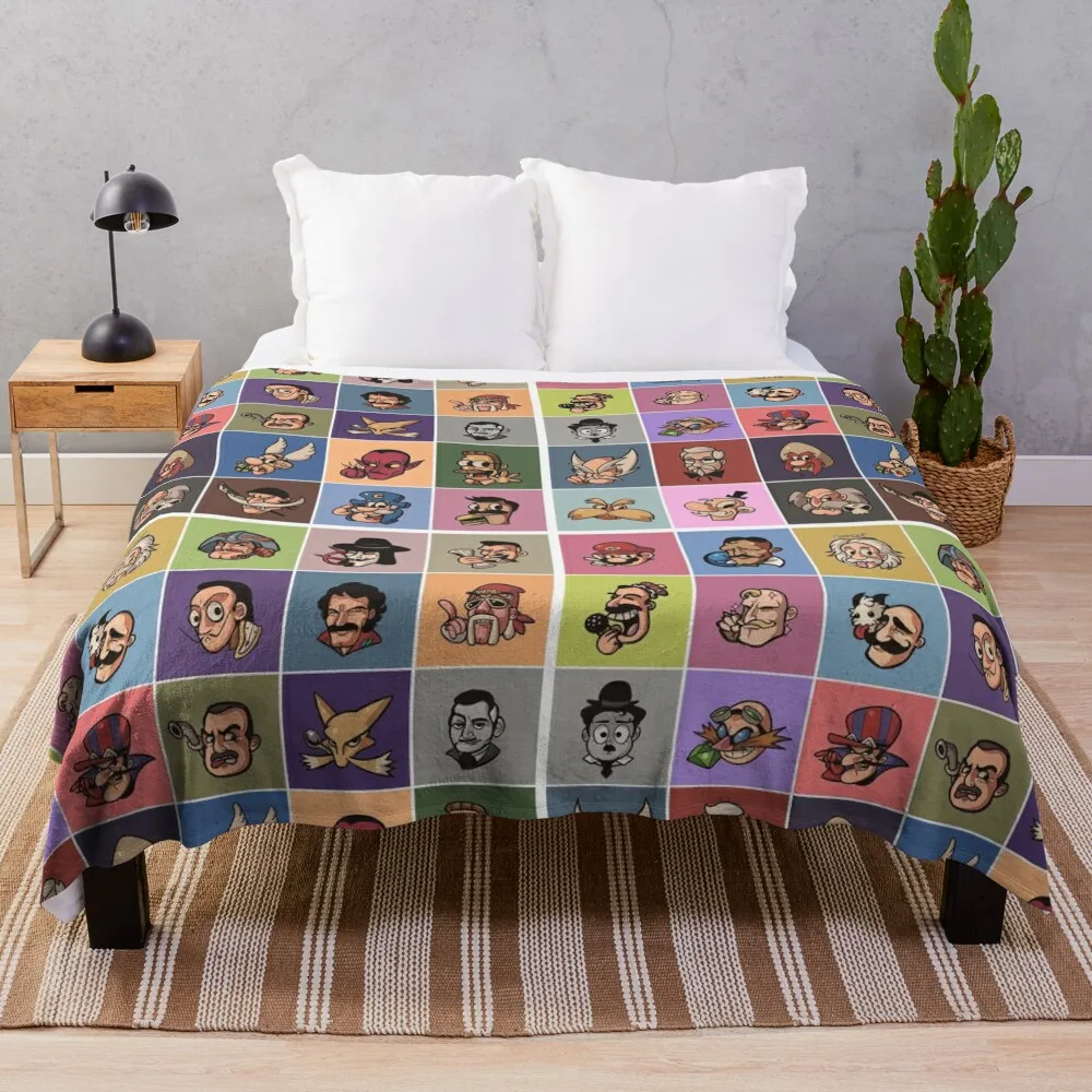 Movember Famous Mustaches Throw Blanket Luxury Thicken cosplay anime wednesday Blankets