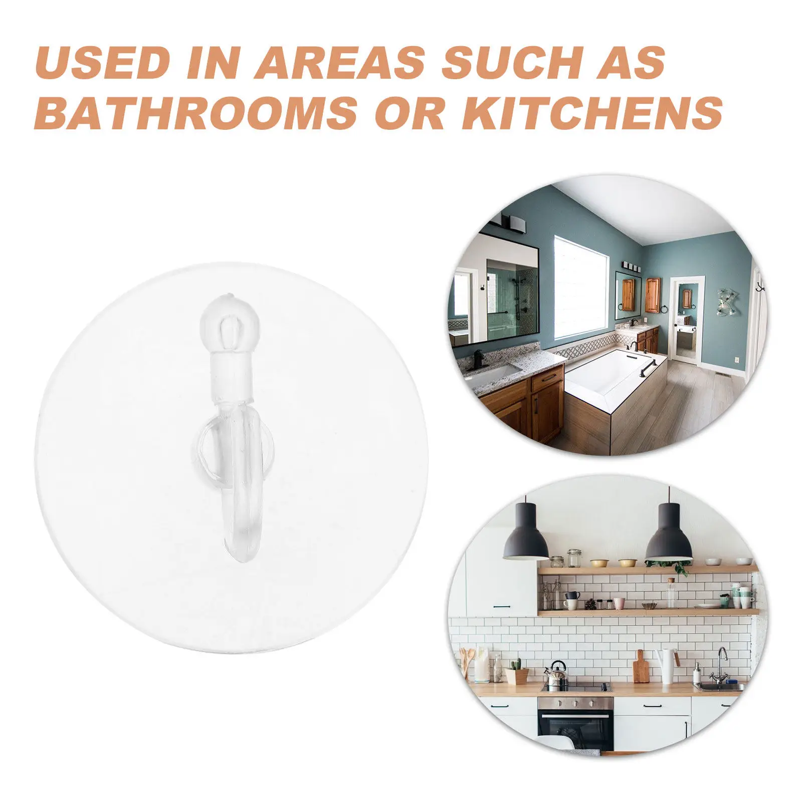 40Pcs Transparent Suction Cup Hooks Heavy Duty Strong Hold for Glass Tile Mirror Bathroom Kitchen Shower Window Ceiling