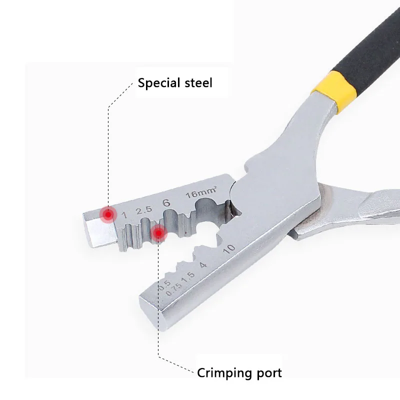 PZ0.5-16 Crimping Tool 0.5-16mm² Tube Terminals Crimper Plier Germany Style Small Crimping Plier Electrical Terminals Clamp Tool