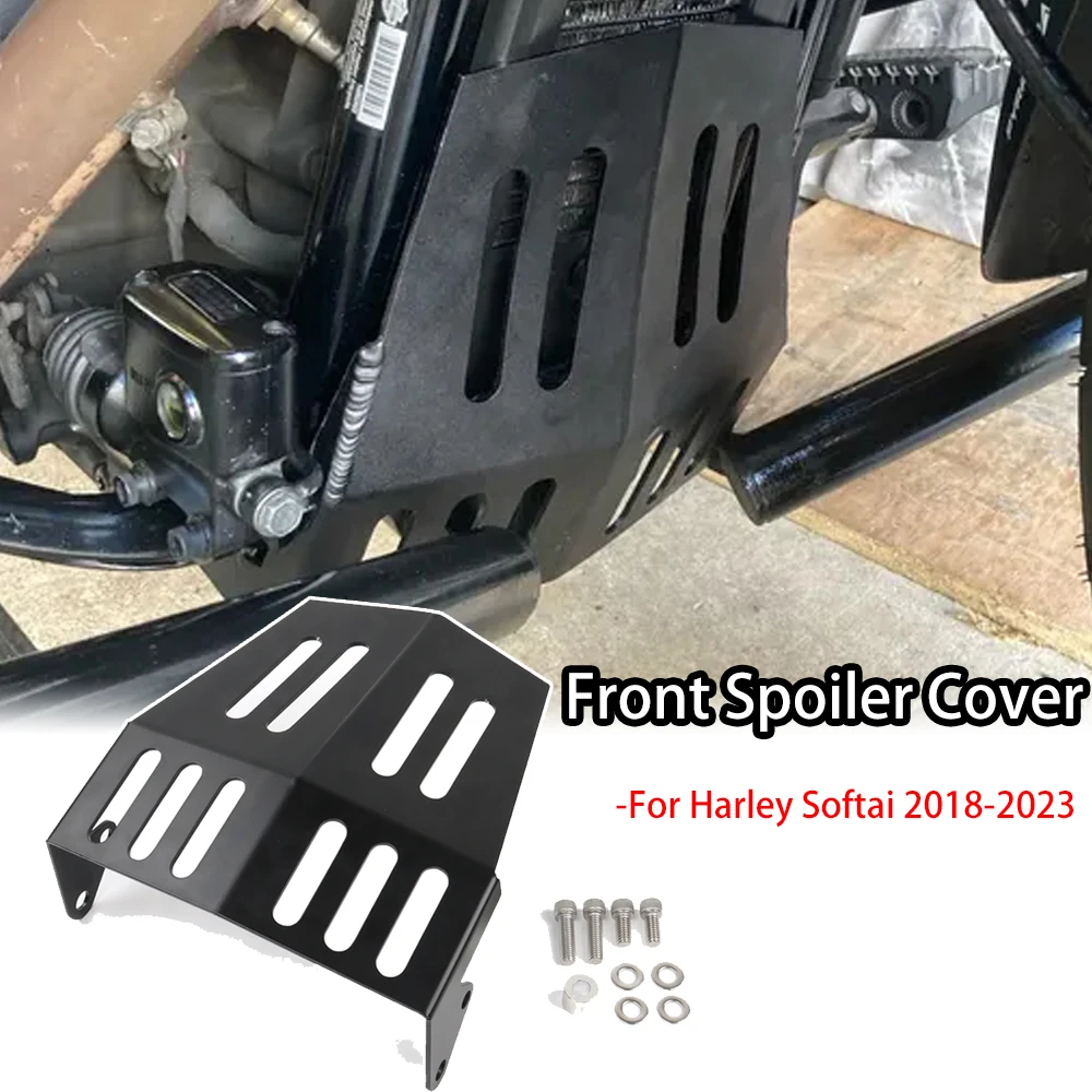 

Motorcycle Lower Front Spoiler Cover Black For Harley Softail Low Rider S ST Sport Glide Standard Fat Boy Street Bob 2018-2023