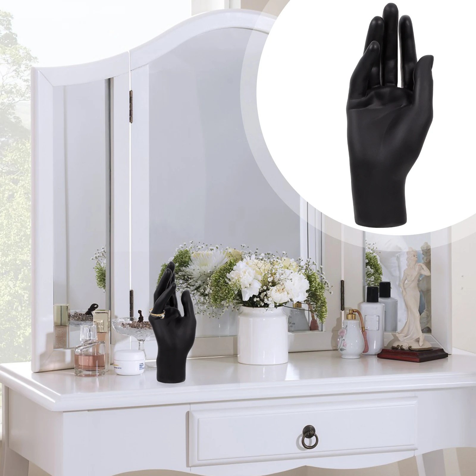 

1pc Jewelry Ring Bracelets Stand Display Rack Holder Hand Form For Rings Bracelets Showcase Desktop Decor Ring Stand Hand