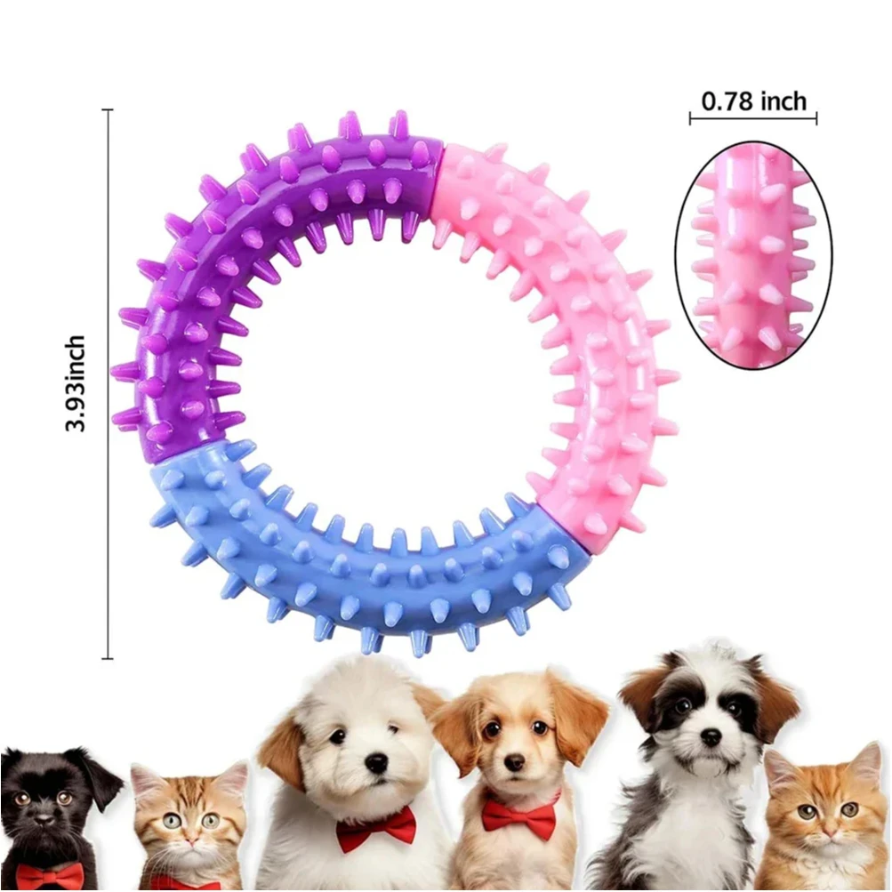 Durable Dog Chew Toys Ring Dog Teething Toys Natural TPR Rubber Puppy Teething Toys,Pet Toys for Small Medium Large Dogs