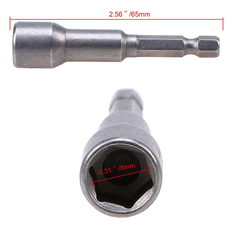 8 mm/10 mm/12 mm/13 mm Vintage Motorcycle Accessories Hex Socket Nut Driver Socket Adapter Drill Bit Screwdrivers Nutsdriver