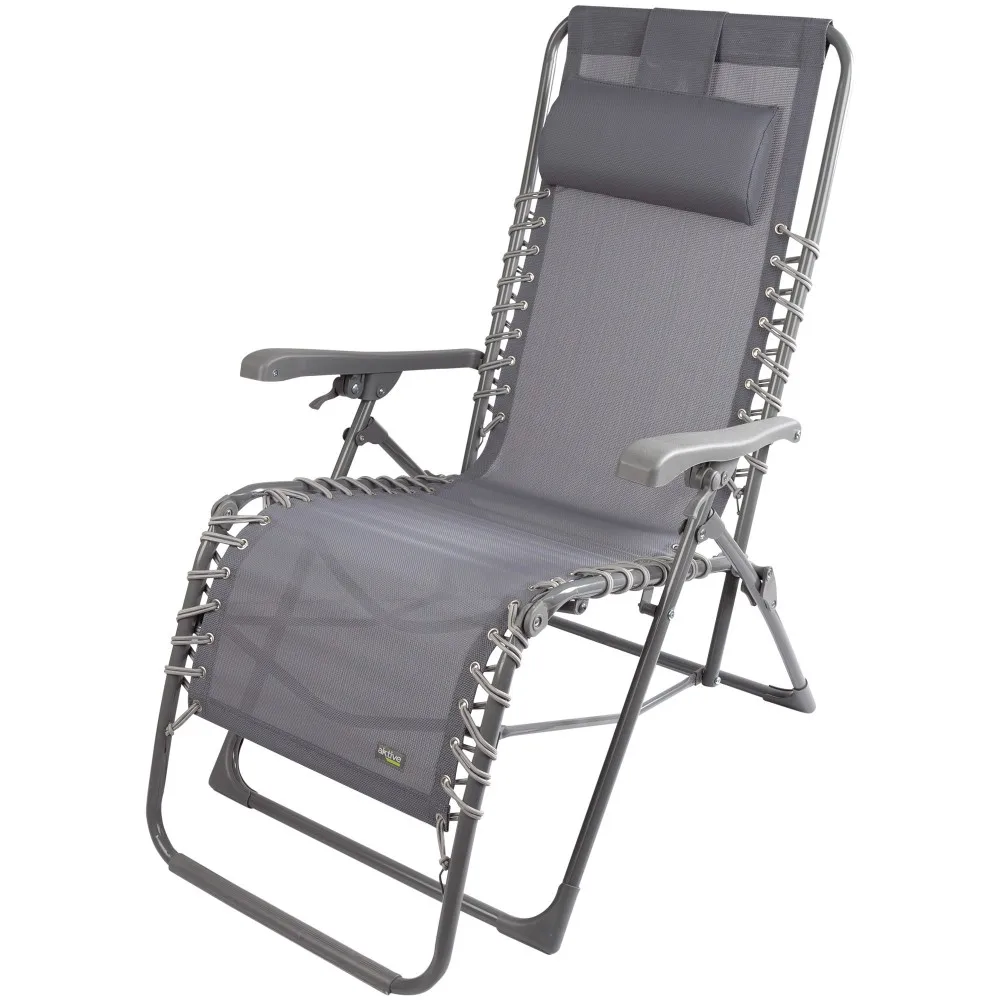 Garden gravity zero Gray c folding lounger chair/Aktive cushion