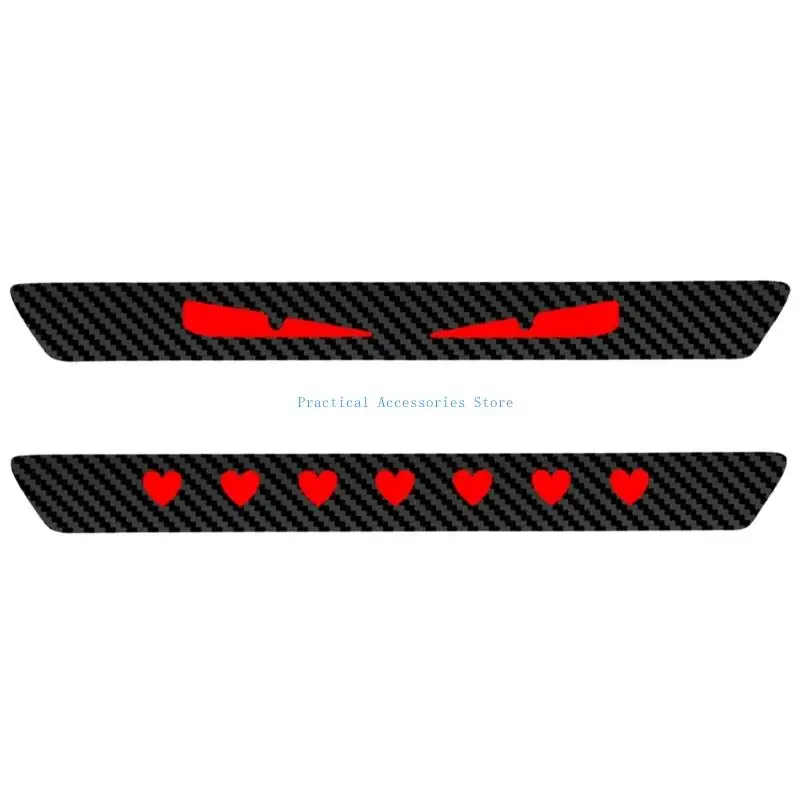 

U75E Carbon Fiber Tail Light Cover Sticker Waterproof Sunproof Heat Resistant Vinyls Decal For Car Rear Lamp Brake Light