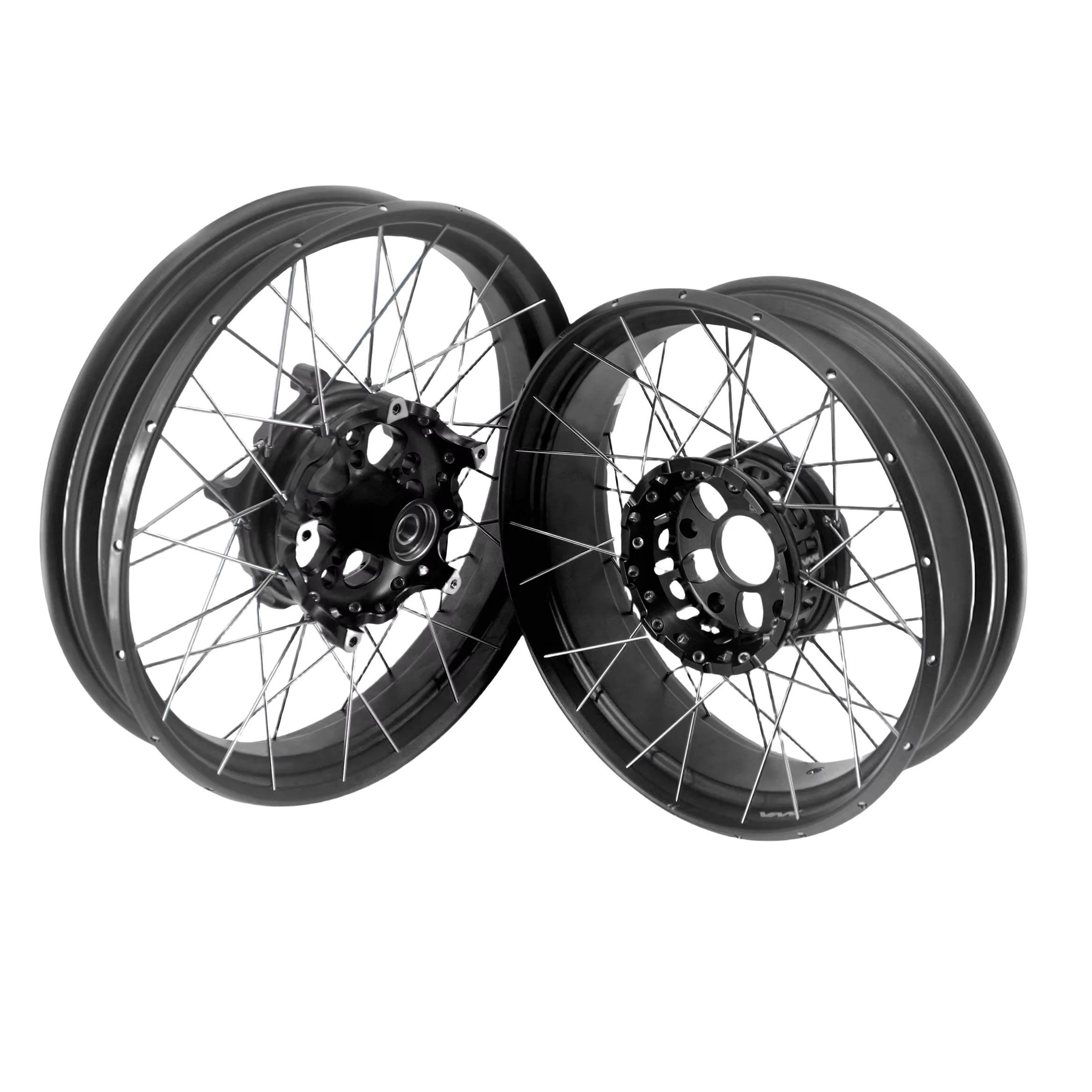 3.0*19 /4.5*17 Motorcycle Spoked Tubeless Wheels Rims Fit for R1200gs 2013- 2021 Black Hub Black Rim