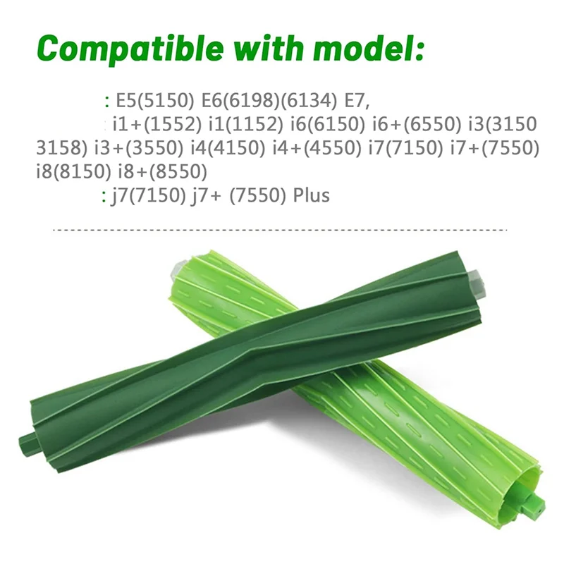 فرشاة دوارة مطاطية بديلة A85I مكونة من 4 مجموعات متوافقة مع موديلات Irobot Roomba I Series وE5